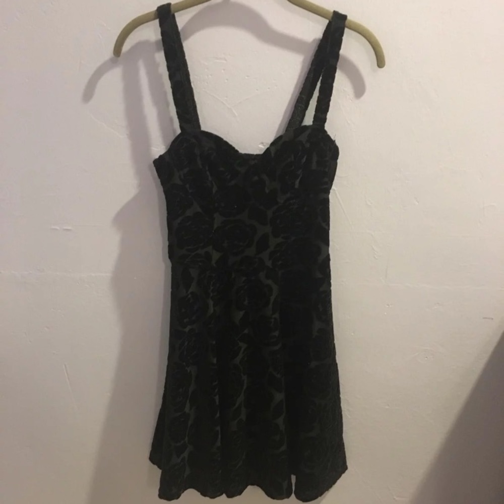 Black velvet dress